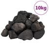 vidaXL Pedras vulcânicas 10 kg 5-8 cm preto