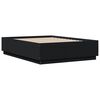 vidaXL Estrutura cama c/ luzes LED 135x190 cm derivados madeira preto