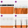 vidaXL Cortinas Blackout com Argolas 2 pcs Laranja Brilhante