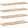vidaXL Prateleiras flutuantes 4pcs 80x20x2cm ac&aacute;cia maci&ccedil;a n&atilde;o tratada