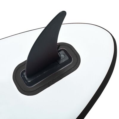 vidaXL Conjunto prancha paddle SUP insuflável c/ vela preto/branco