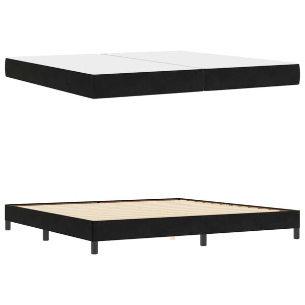 vidaXL Cama Box com colch&atilde;o Preto 200 x 200 cm tecido
