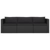 vidaXL 10 pcs conjunto lounge de jardim c/ almofad&otilde;es vime PE preto