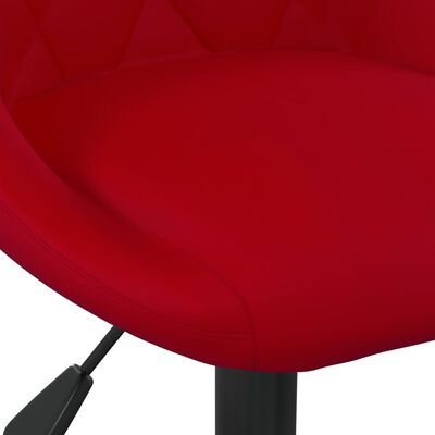 vidaXL Cadeiras de jantar giratorias 2 pcs veludo vermelho tinto