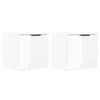 vidaXL Mesas de cabeceira 2 pcs 40x39x40 cm branco brilhante