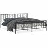 vidaXL Estrutura de cama com cabeceira e p&eacute;s 193x203 cm metal preto