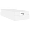 vidaXL Estrutura de cama com colch&atilde;o com colch&atilde;o 2 pcs Branco PVC