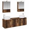 vidaXL Conjunto de Arm&aacute;rios para Banheiro 5 pcs Madeira antiga