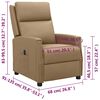 vidaXL Poltrona reclin&aacute;vel el&eacute;trica couro artificial cor cappuccino