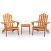 vidaXL 3 pcs conjunto lounge de jardim Adirondack ac&aacute;cia maci&ccedil;a