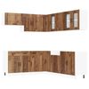 vidaXL 11 pe&ccedil;as arm&aacute;rio de cozinha conjunto Kalmar madeira velha