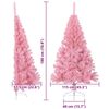 vidaXL &Aacute;rvore de Natal Artificial Pr&eacute;-iluminada Rosa 180 cm PVC