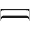 vidaXL Mesa de centro 100x50x40 cm derivados de madeira preto