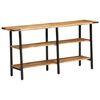 vidaXL Mesa consola 140x35x70 cm madeira de mangueira maci&ccedil;a