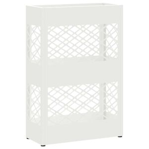 vidaXL Suporte de Guarda-Sol Branco 28 x 12 x 41 cm A&ccedil;o