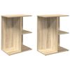 vidaXL Mesas cabeceira 2pcs 46,5x29x61cm deriv.madeira carvalho sonoma