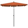 vidaXL Guarda-sol de jardim com mastro 210x140 cm terracota