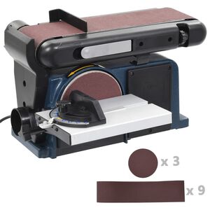 vidaXL Lixadeira el&eacute;trica de disco e cinto 370 W 150 mm