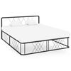 vidaXL Estrutura de cama 140x200 cm metal preto