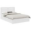 vidaXL Cama com Armazenamento Branco 140 x 200 cm Madeira processada