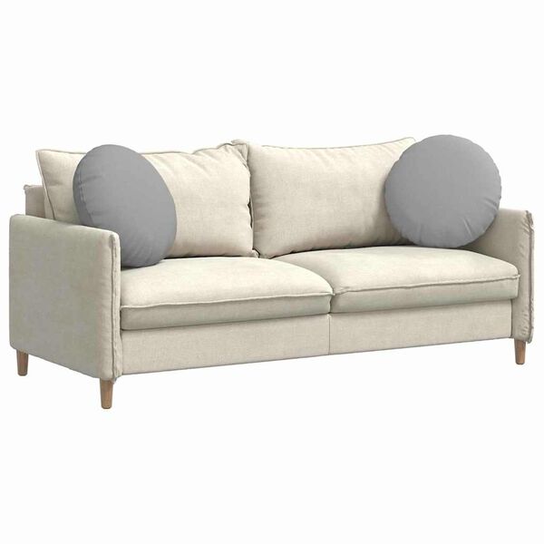 vidaXL Almofadas de Assento 2 pcs Cinza Nuvem &Oslash;50 x 19 cm tecido