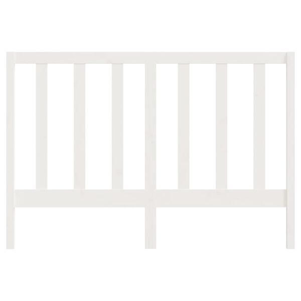 vidaXL Cabeceira de cama 126x4x100 cm pinho maci&ccedil;o branco