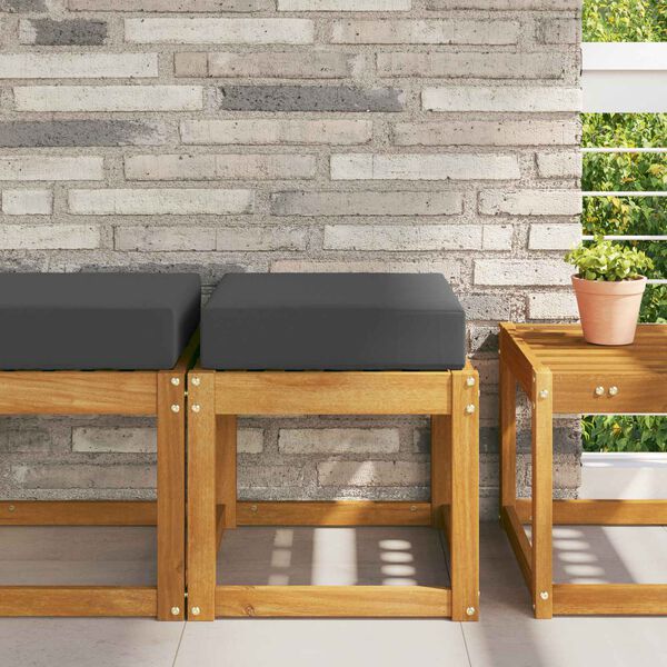 vidaXL Almofada de Assento Externa Antracite 40 x 40 x 8 cm