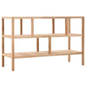 vidaXL Prateleiras para WC em madeira de nogueira maci&ccedil;a 100x40x65 cm