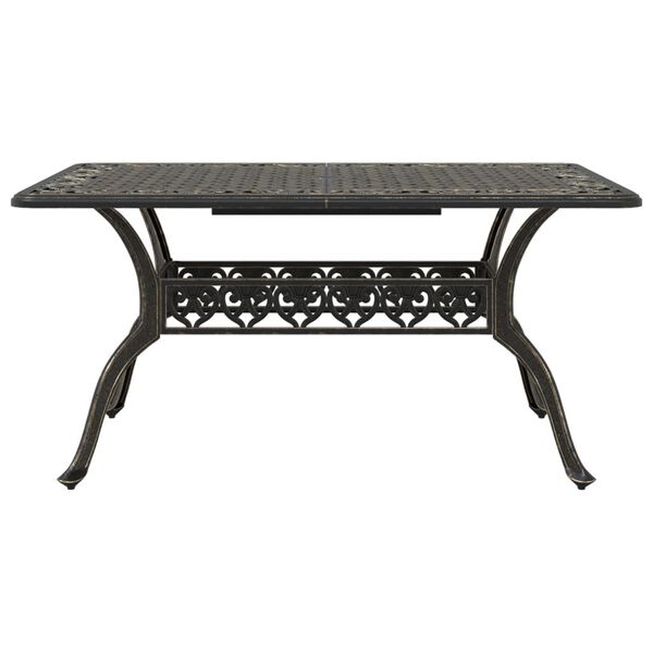 vidaXL 5 pcs conjunto de jantar para jardim alum&iacute;nio fundido bronze