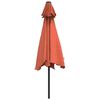 vidaXL Guarda-sol de jardim com poste de metal 300 cm terracotta