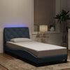 vidaXL Estrutura de cama com LED sem colch&atilde;o 90x190 cm veludo cinzento-escuro