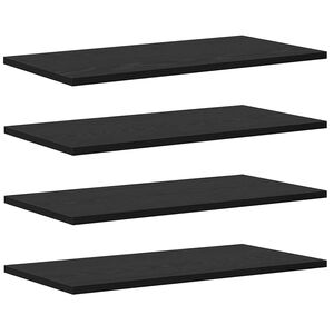 vidaXL Estante de Prateleira 4 pcs Preto 60 x 30 x 1,5 cm