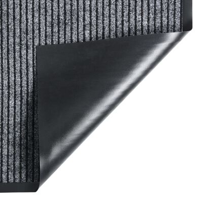 vidaXL Tapete de porta às riscas 80x120 cm cinzento