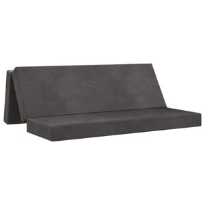 vidaXL Sof&aacute; Cama Dobr&aacute;vel 200 x 67 x 45 cm Cinzento-Escuro