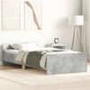 vidaXL Estrutura de cama 90x190 cm derivados de madeira cinza cimento