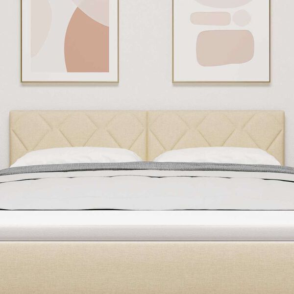 vidaXL Cabeceira Creme 160 cm tecido