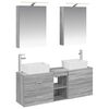 vidaXL Conjunto de M&oacute;veis para Banheiro 5 pcs Sonoma cinzento