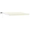 vidaXL Toldo retr&aacute;til manual com LEDs Creme e Branco 4 x 2 m