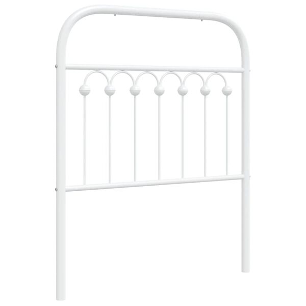 vidaXL Cabeceira de substitui&ccedil;&atilde;o 80 cm metal branco