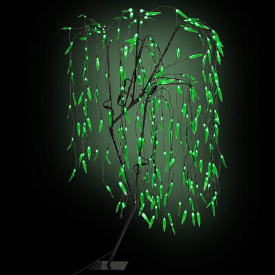 vidaXL Árvore de Natal LED salgueiro luz verde 150 cm