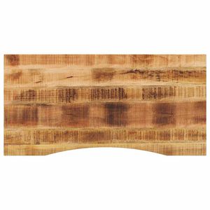 vidaXL Tampo de mesa com curva 110x60x2,5 cm mangueira &aacute;spera maci&ccedil;a