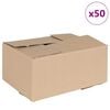 vidaXL Caixa Rebat&iacute;vel 50 pcs Natural 30 x 21,5 x 14 cm cart&atilde;o