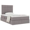vidaXL Cama com arruma&ccedil;&atilde;o e colch&atilde;o Cinzento-acastanhado 120 x 190 cm