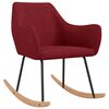 vidaXL Cadeira de baloi&ccedil;o tecido vermelho tinto