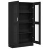vidaXL Gabinete de Livros Carvalho Preto 82,5 x 30,5 x 150 cm