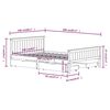 vidaXL Estrutura de cama com 4 gavetas 160x200 cm pinho maci&ccedil;o branco