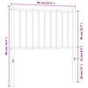 vidaXL Cabeceira de substitui&ccedil;&atilde;o 75 cm metal branco