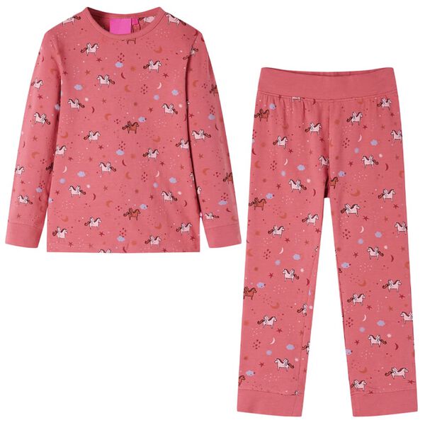 Pijama de manga comprida para crian&ccedil;a rosa-velho 92