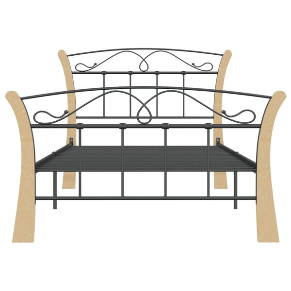 vidaXL Estrutura de cama 100x200 cm metal preto
