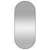 vidaXL Espelho de parede oval 35x80 cm preto